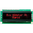 Winstar WH1602B-RTI-JT 16x2 LCD Rouge Caractères Sur Noir Fond 80x36x13.5mm