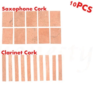10pcs Professional Natural Neck Cork Sheet Clarinet Joint Pad For Saxophone - Picture 1 of 14
