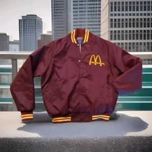 Vintage 1980 McDonald's Bomber Jacket Men's Size L Rare Parade Of The Stars  - Picture 1 of 14
