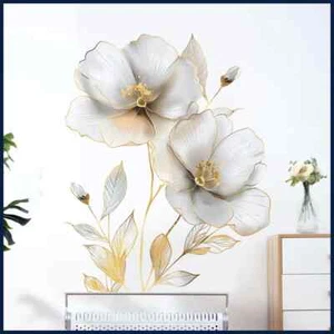 Beautiful Flower Wall Sticker For Living Room Home Decor Bedroom New Wallpaper - Picture 1 of 24