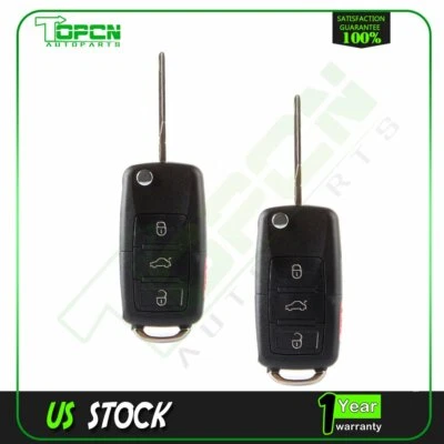 2 For Volkswagen Beetle Passat Jetta 2000-2001 Key Fob Shell Replacement - Image 1 of 4