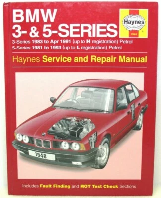 Haynes BMW 3-1983To1991 & 5-1981To1993 Serie Benzina Riparazione & Manuale - Immagine 1 di 4