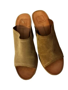 Dolce Vita "Alycia" Solid Tan Leather Espadrille Sandals - EUC Size 10M - Picture 1 of 11