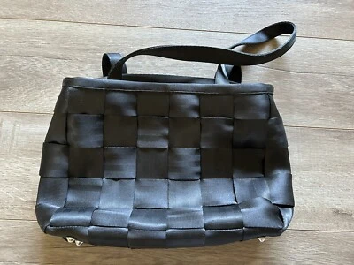 Harvey’s Original Bolso Cinturón de Seguridad Negro 13” Bolso de Mano Cartera EE. UU. Foto 1 de 4