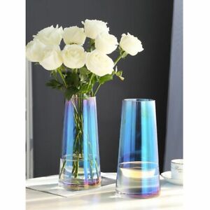 Rainbow Glass Vase Minimalist Flower Terrarium Luxury Color Changing Table Decor
