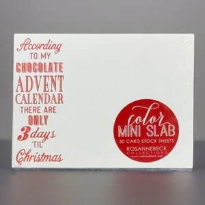 NEW Rosanne Beck Funny Christmas Chocolate Mini Slab 30 Card Stock Sheets Paper - Picture 1 of 5