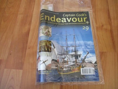 1/48 Eaglemoss Costruzione Capitano COOK Endeavour Modello Nave Problema 29 Inc - Immagine 1 di 2