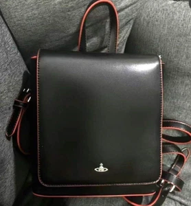 Zaino borsa a tracolla Vivienne Westwood nero piccola sfera chiusura magnetica in cotone - Foto 1 di 7