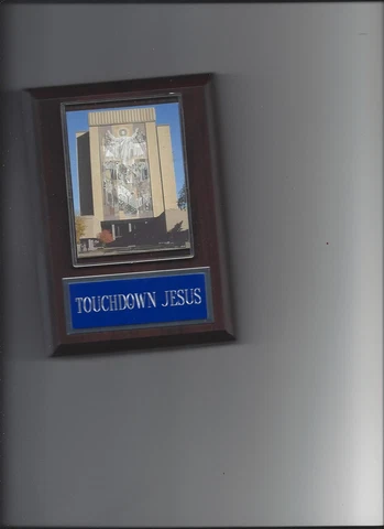 TOUCHDOWN JESUS PLAQUE FOOTBALL NCAA NOTRE DAME FIGHTING IRISH Cover