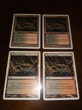 MTG Magic Sulfurous Springs x4 (2 9th Edition, 2 7th Edition) LP/NM