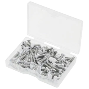 Wall Plate Screws 100 Pcs White Outlet Screws 1/2" Long 6-32 Thread Light Cover - Picture 1 of 11