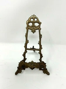 Small Victorian Style Brass Easel Display Stand Sign Holder - Picture 1 of 7