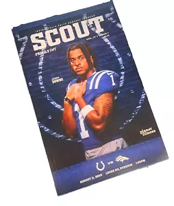 2024 Indianapolis Colts Game Day NFL Scout Program vs Broncos 8/11/24 Josh Downs - Picture 1 of 3