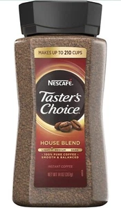 Nescafe Taster's Choice Instant Coffee House Blend Light Roast Kosher 14 Oz Cann - Picture 1 of 3