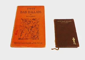 Pair of 'Fifty 'Bab' Ballads' Books by W S Gilbert One Pocket Size 1891 - Picture 1 of 12