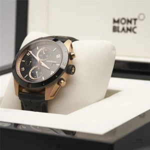 Cronógrafo automático Montblanc Timewalker oro rojo 18K Black Face ID 117051 EMBALAJE ORIGINAL - Imagen 1 de 7