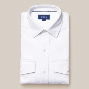 ETON Shirt Classic Fit Cotton Textured White Casual Shirt Cotton RRP240 - Picture 1 of 10
