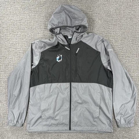 Minnesota United Jacket Grey Large L Long Sleeve Windbreaker MNUFC Hooded Mens Cover