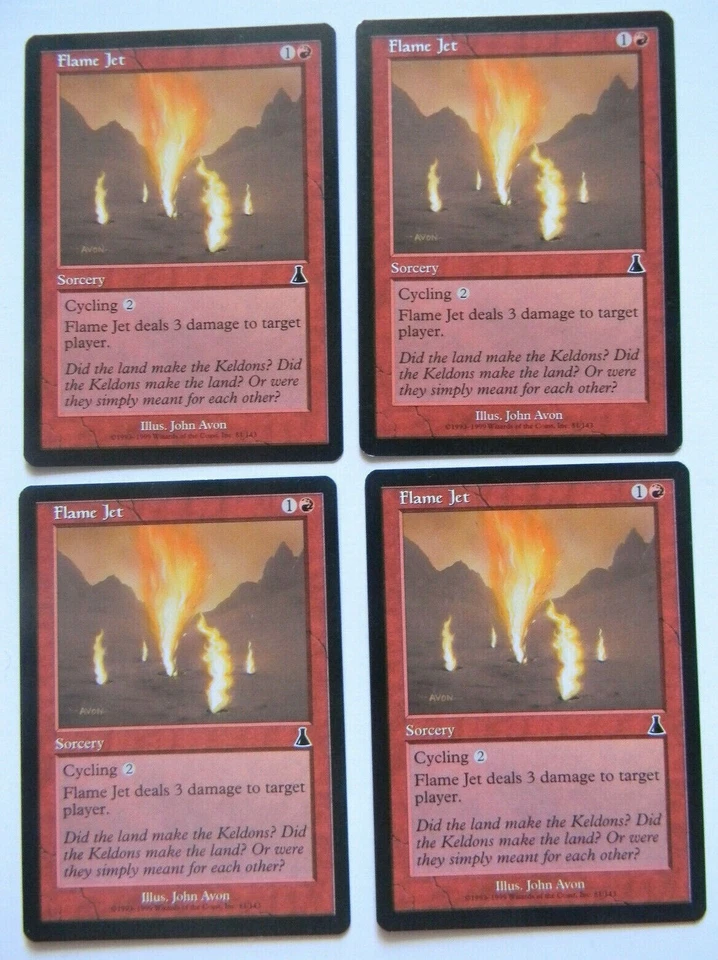 4XFLAME JET : MTG : URZA'S DESTINY : FINE/VERY FINE - Image 1 of 1