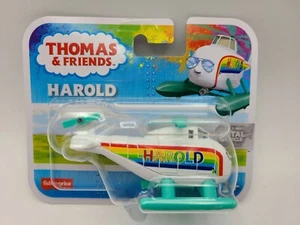 New Thomas & Friends Push Along Metal Train Rainbow-Harold-Limited Edition - Picture 1 of 4