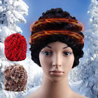 Russian Cossack Style Women Rabbit Fur Cap Winter Knit Beanie Warm Hat se