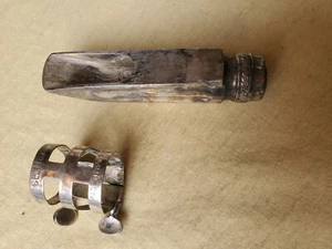 Very nice old Henri Selmer C* alto Saxophone metal Mouthpiece w. orig. LIGATURE - Picture 1 of 11