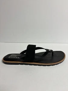 Sorel Women’s Ella II Easy Flip Sandals Black, Size 8.5 M - Picture 1 of 6
