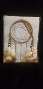 Legend of the Dream catcher With Chimes Feathers and Beads 3.5" DIA - Picture 1 of 4