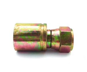 Hydraulic Crimp Fitting | 1/2” Hose x 1/2 JIC Female Swivel | FJX-08-08 | 1 pc - Picture 1 of 6