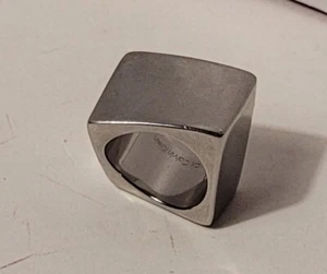 SCHMUCK RING RING signiert CK CALVIN KLEIN STAHL GR. 53 # D7 - Bild 1 von 13