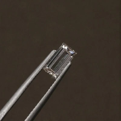 Diamante CVD suelto cultivado en laboratorio corte baguette natural color D 1,00 CT certificado VVS1 Foto 1 de 4