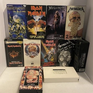 iron maiden heavy metal Rock VHS tapes oop Metallica, Bruce Dickinson, Megadeth - Imagen 1 de 20