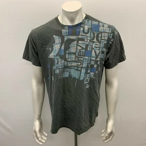 Hurley Men's T Shirt Size Large Gray Regular Fit Crew Neck Short Sleeve Graphic - Picture 1 of 5