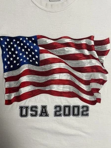 Patriotic T-Shirt L White with Flag Short Sleeve Genuine Sonoma Jean Company - Picture 1 of 9