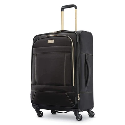 Belle Voyage Softside Luggage with Spinner Wheels, Black, Checked-Medium 25-Inch - Image 1 of 4