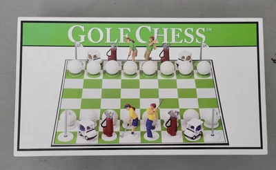 Golf Chess Board Game Set 2001 Big League Promotions - Family Fun Cute Pieces - Image 1 of 4