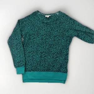 Sudadera JUN & IVY Vintage Estampado Animal Verde Negra Talla Pequeña Años 90 Y2K - Imagen 1 de 10