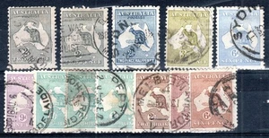 Australia 1915-27 Kangaroo issues, SG 35-41 + 73. Mainly FU CDS - Picture 1 of 1