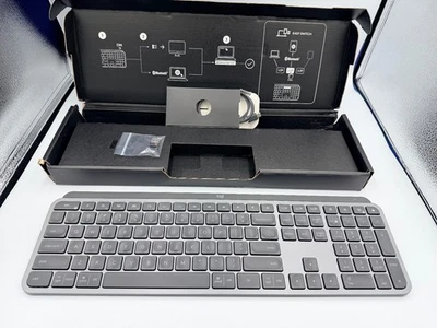 Logitech MX Keys for Mac Wireless Keyboard Space Gray Backlit USB-C Bluetooth - Image 1 of 4