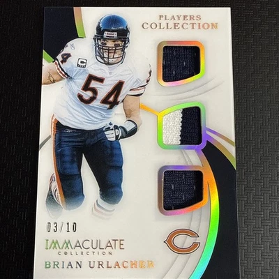 BRIAN URLACHER 2019 PANINI IMMACULATE PLAYERS COLLECTION GAME WORN BEARS /10 - Image 1 of 3
