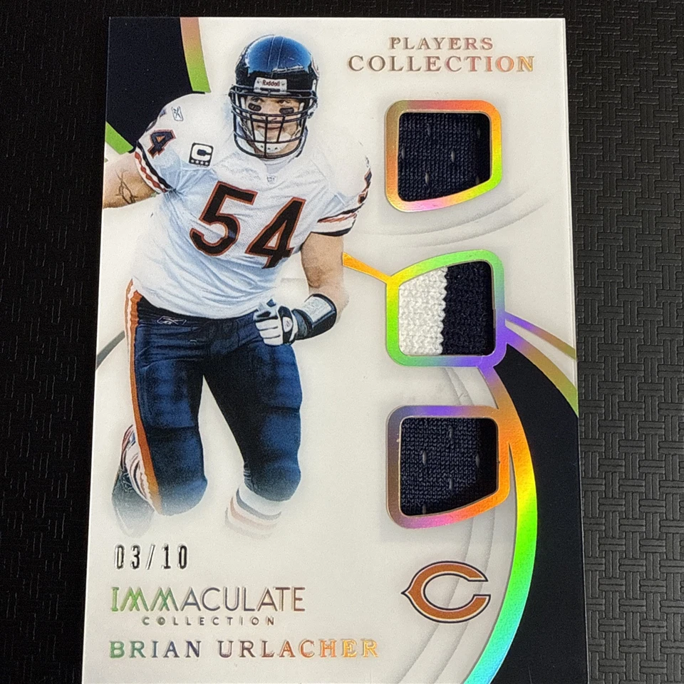 BRIAN URLACHER 2019 PANINI IMMACULATE PLAYERS COLLECTION GAME WORN BEARS /10 - Image 1 of 3