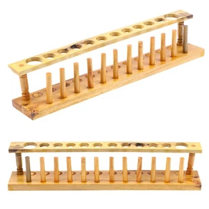 Wooden 12 Vents Test Tube Rack Holder Pipe Stand School Laboratory Supplies - Picture 1 of 12