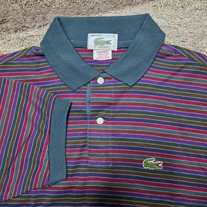 Camisa Polo Vintage Lacoste IZOD Rayas Hecha en Japón Para Hombre S/M - Imagen 1 de 7