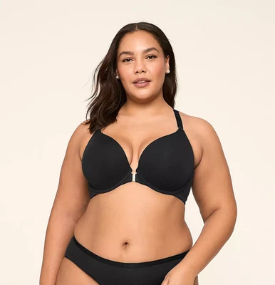 Sujetador Cacique Lane Bryant para mujer cierre frontal algodón Boost talla 38DD Foto 1 de 4