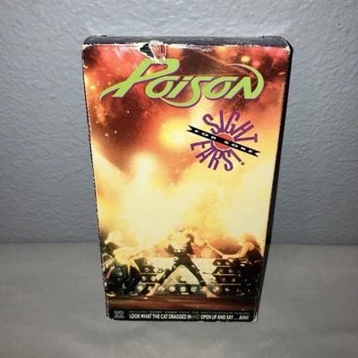 Vhs Used Poison Sight for Sore Ears 1989 Box Beat Up See Pics But Tape Works - Image 1 of 4