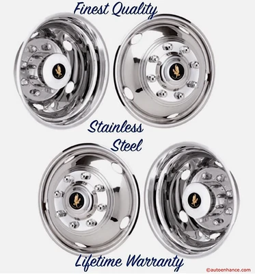 17” GMC Sierra 3500 2012 8 Lug 5 Hole Wheel Simulator Rim Liner Hubcap Covers © - Imagem 1 de 4