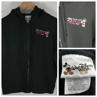 Sudadera con Capucha Walt Disney World Niños Talla L Sudadera con Capucha 75 Años Mickey Negra Foto 1 de 4