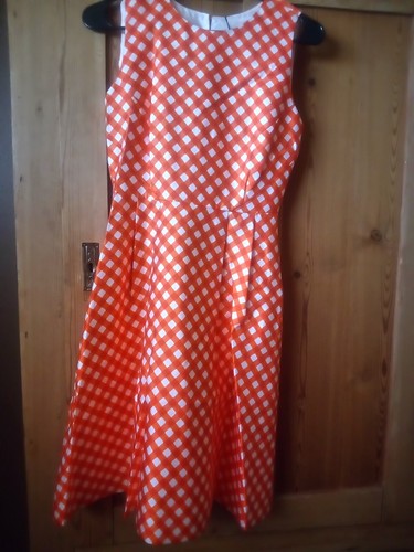 Abito Kate Spade arancione bianco 0