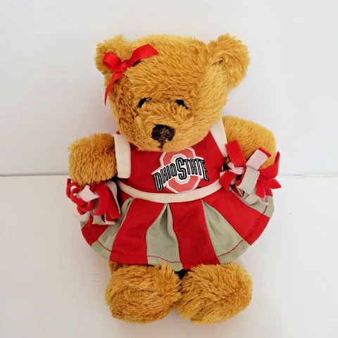 Ohio State University Teddy Bear Cheerleader Plush Plays Fight Song Cover