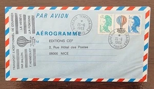 FRANCE Aérogramme Paris 26.6.1983 "TRANSPORT EXCEPTIONNEL DE COURRIER PAR BALLON - Imagen 1 de 1